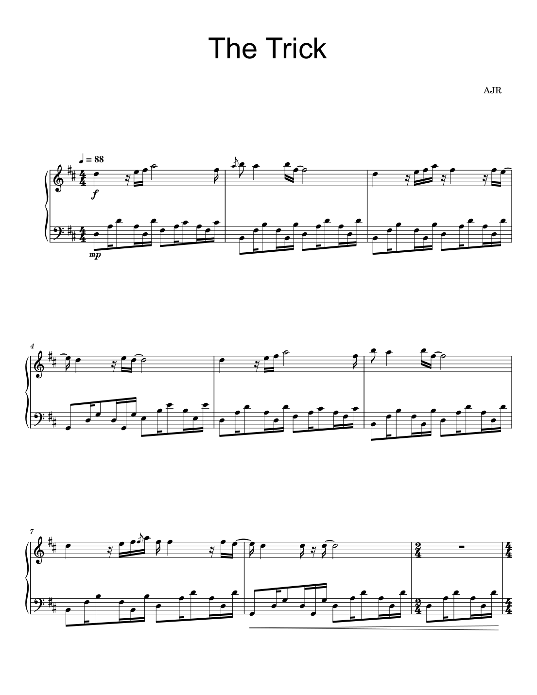 The Trick sheet music