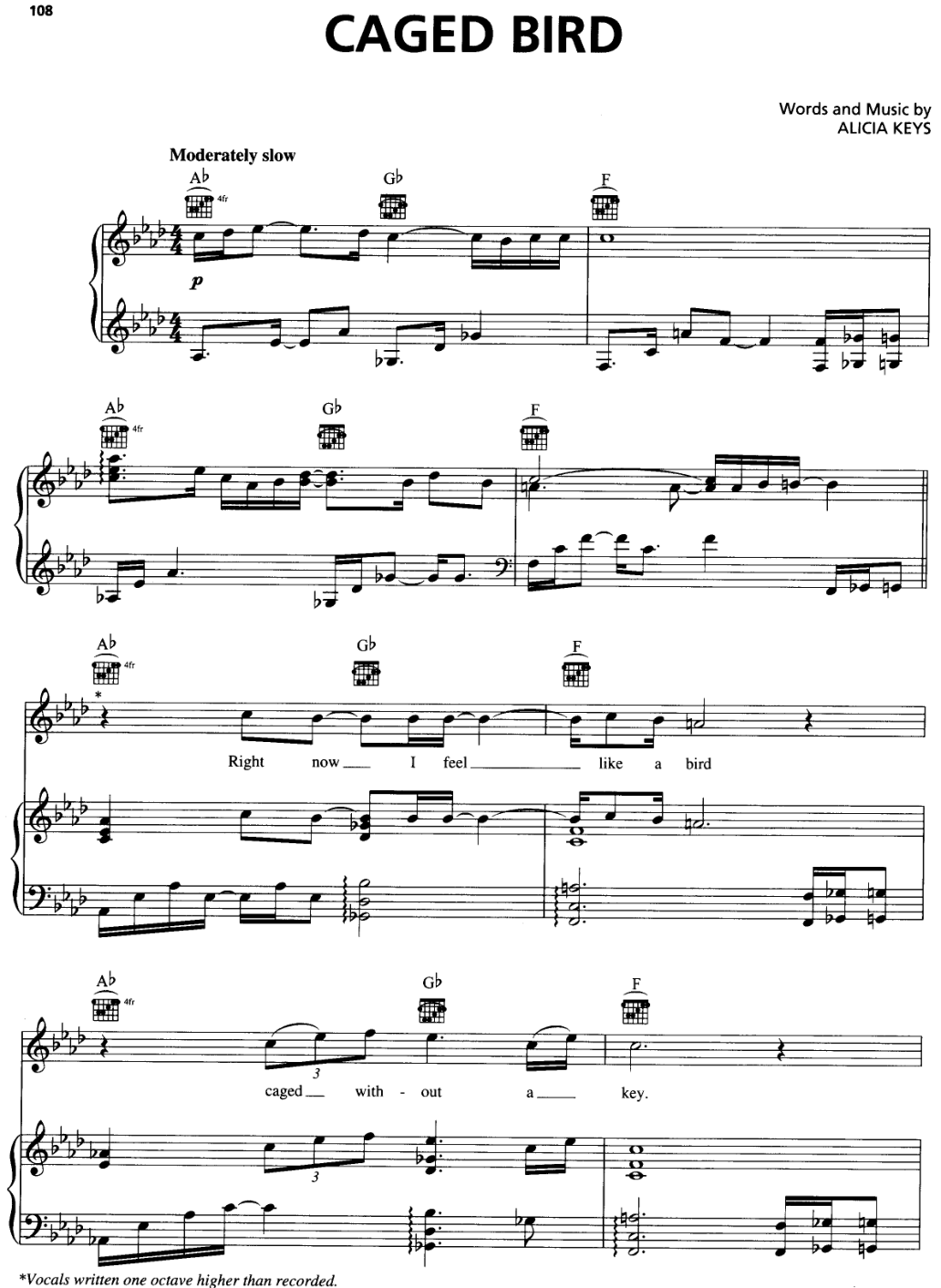 Caged Bird sheet music