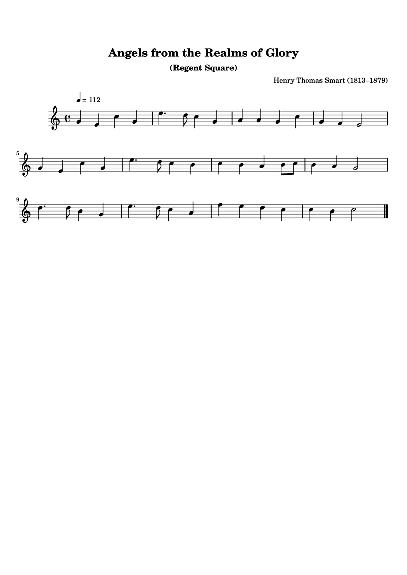 Angels From The Realms of Glory Flute sheet music