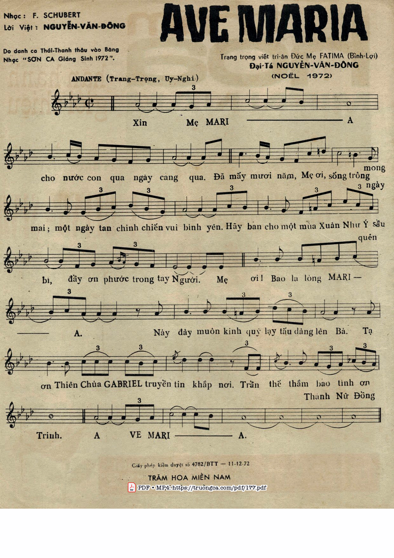 Ave Maria Piano Sheet Music Page 1 Free PDF