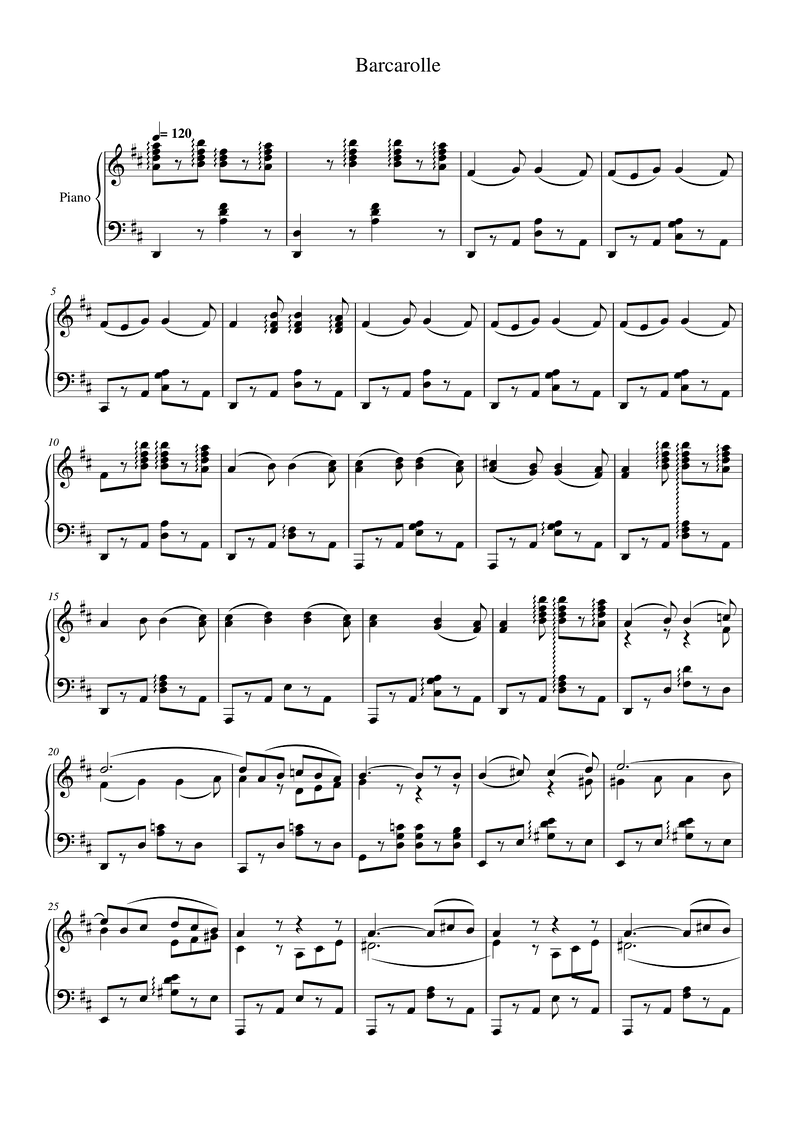Barcarolle sheet music