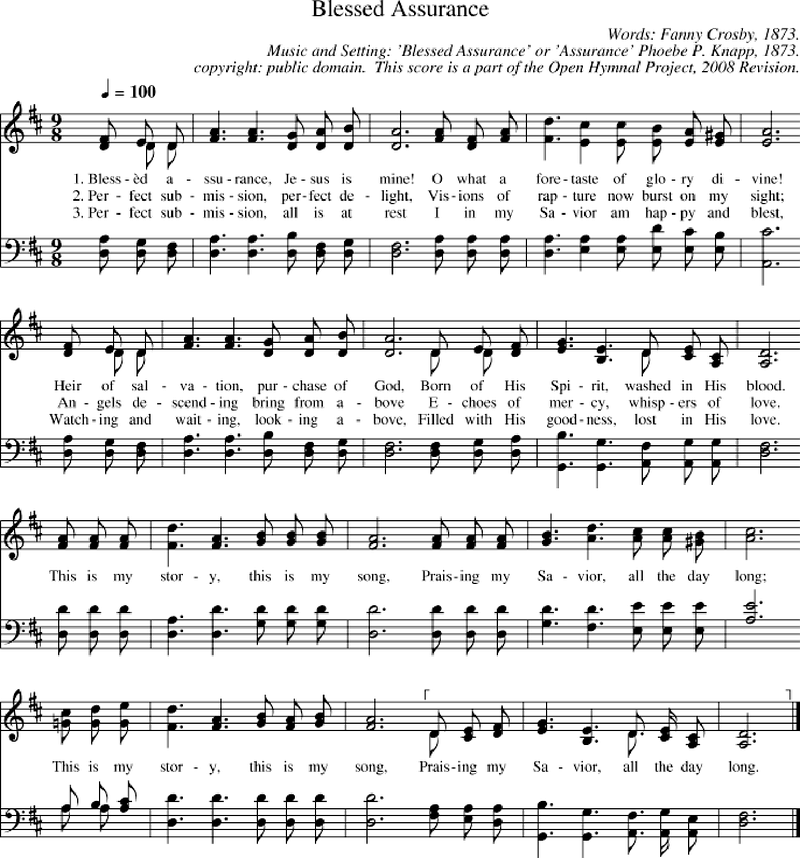 Blessed sheet music
