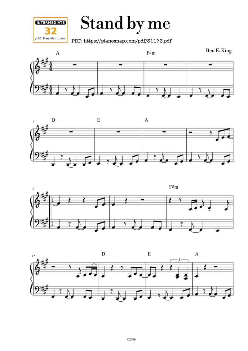When The Night Comes Piano Sheet Music Page 1 Free PDF