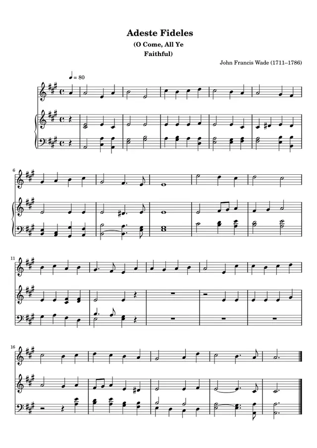 Adeste Fideles Flute