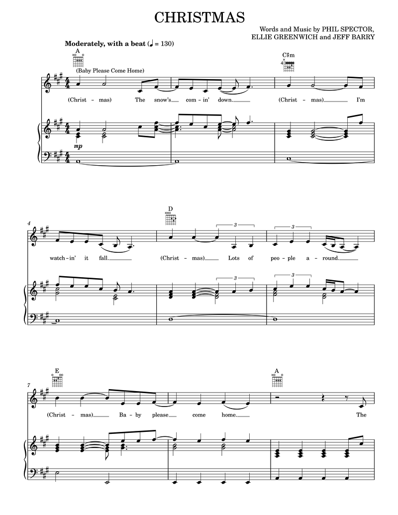 Christmas sheet music