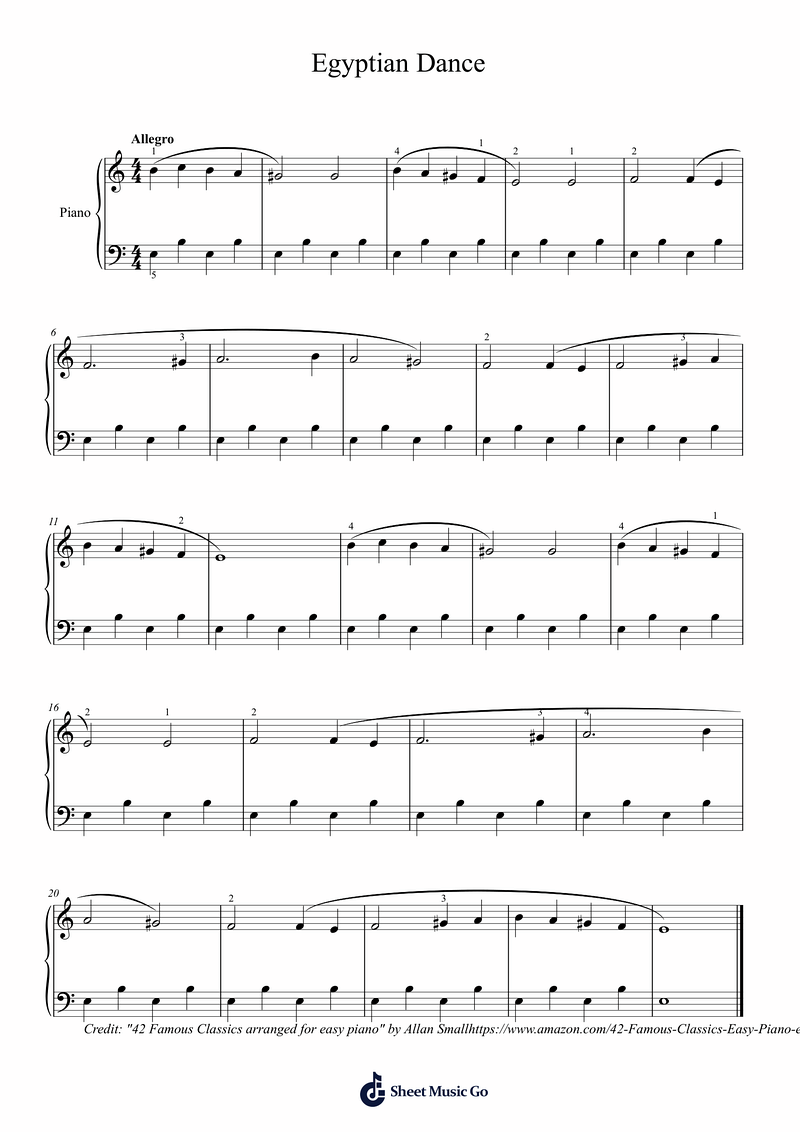Dance sheet music