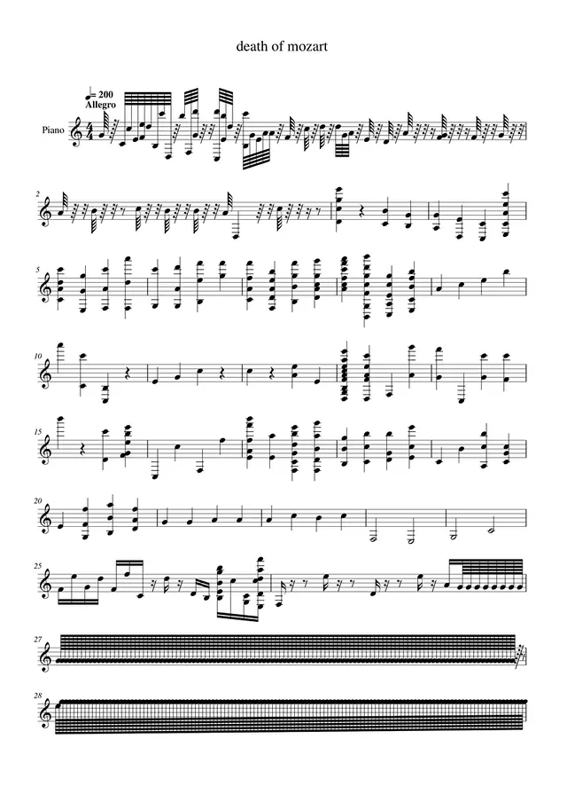 death of mozart