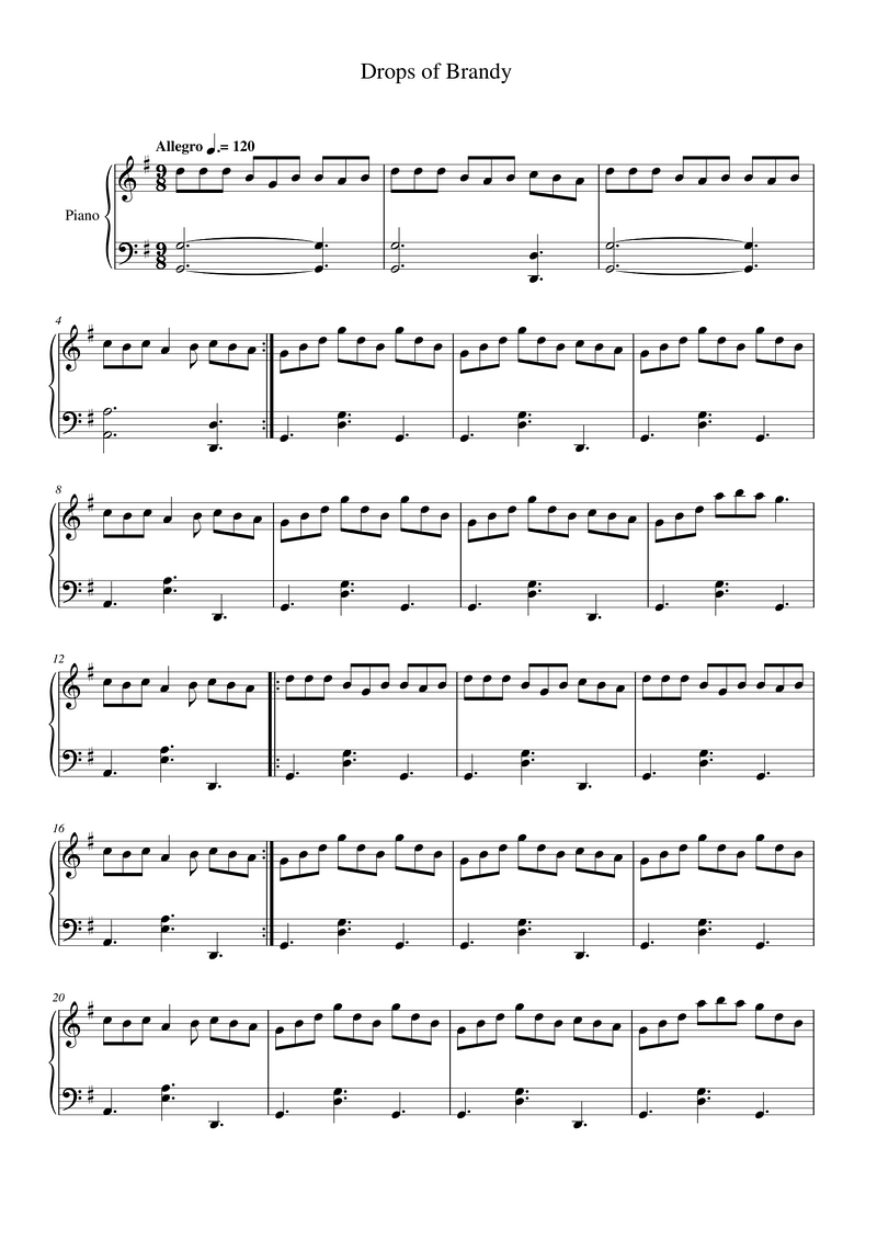 Drops of Brandy sheet music