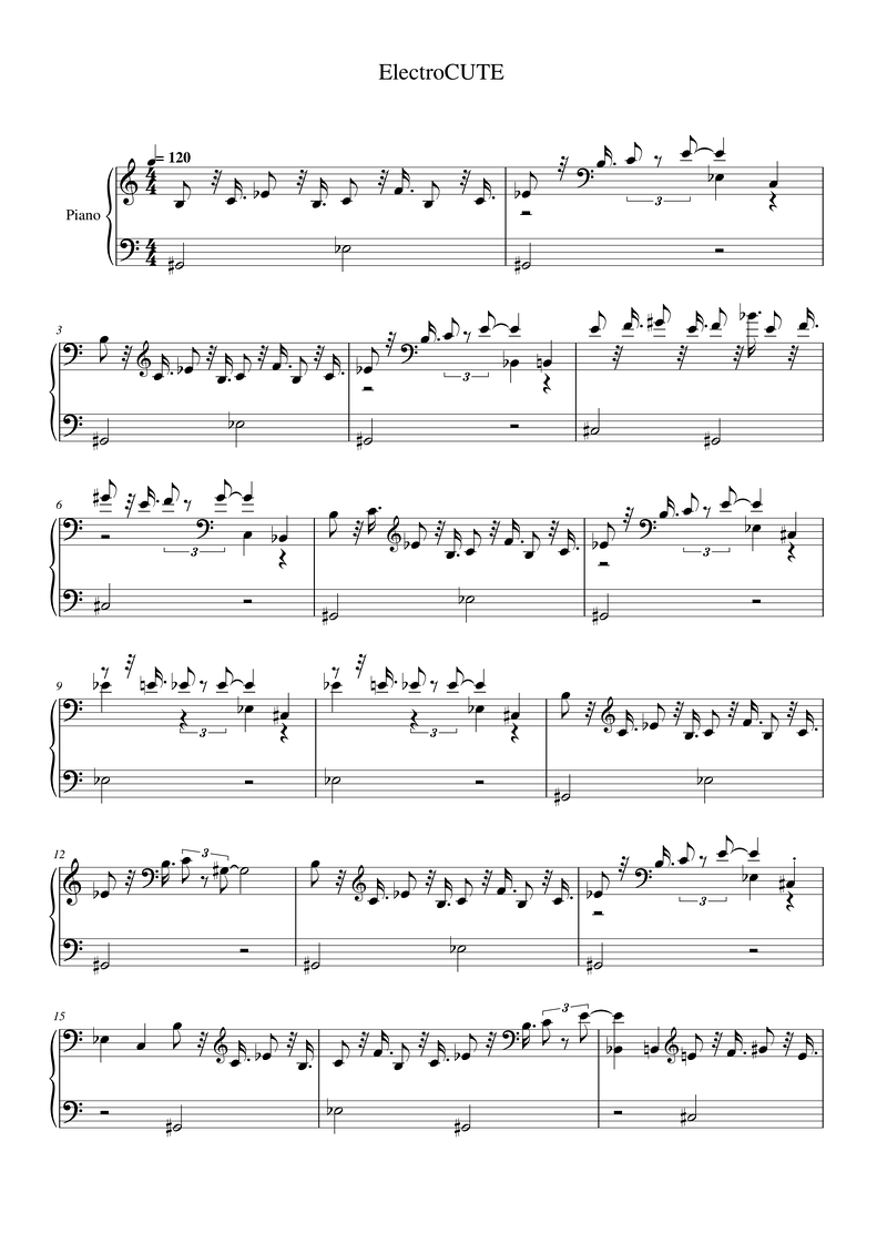 ElectroCUTE sheet music