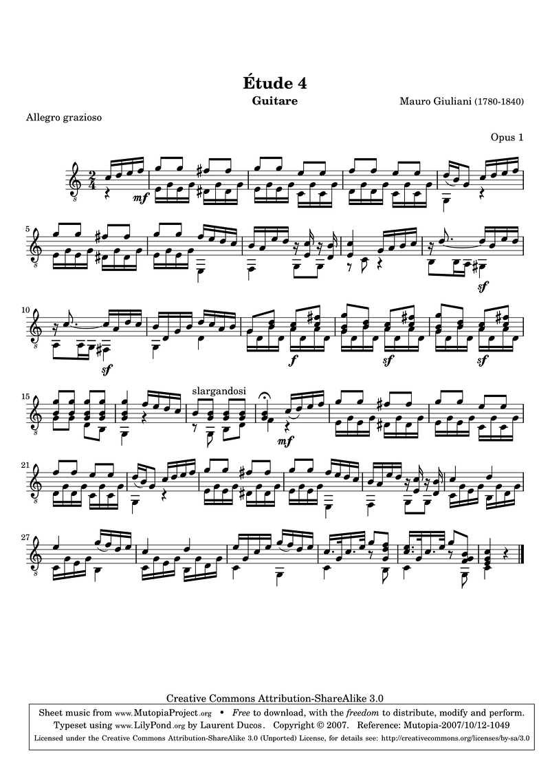 Etude 4 sheet music