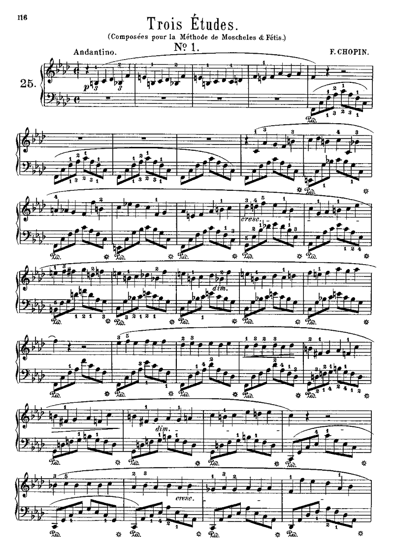 Etude Piano Sheet Music Page 1 Free PDF