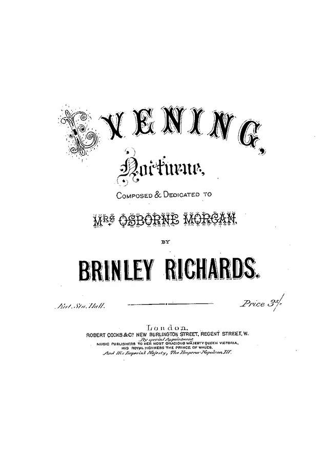 Evening Piano Sheet Music Page 1 Free PDF