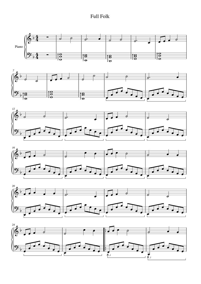 Full Folk sheet music