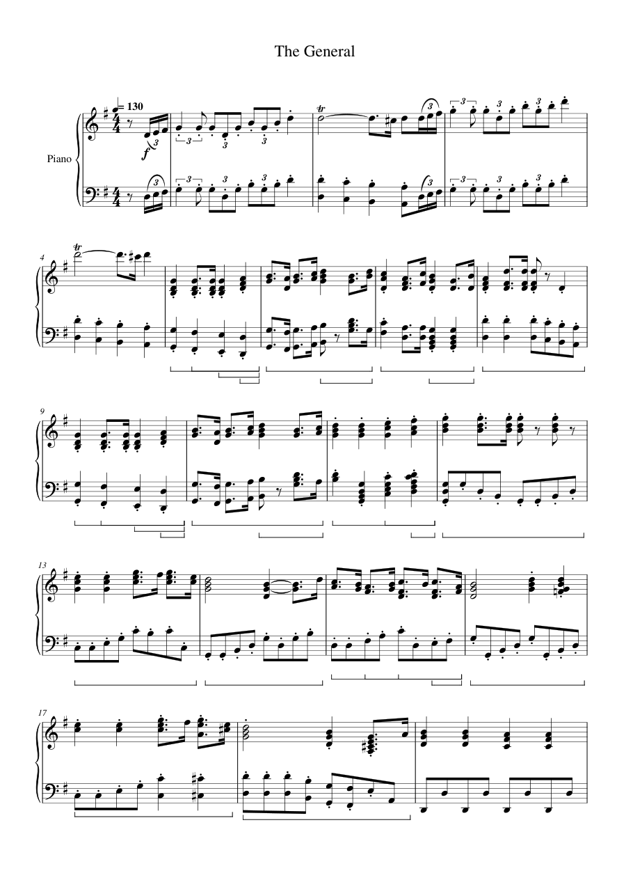 The General sheet music