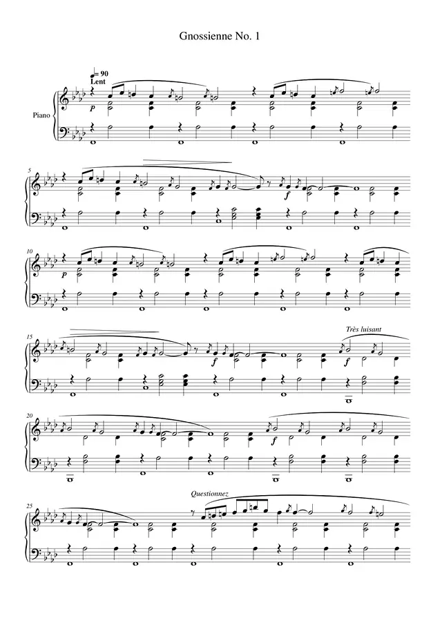 Gnossienne No. 1