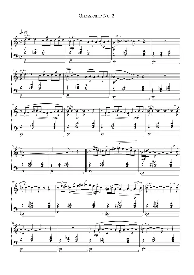 Gnossienne No. 2