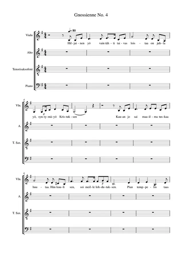 Gnossienne No. 4