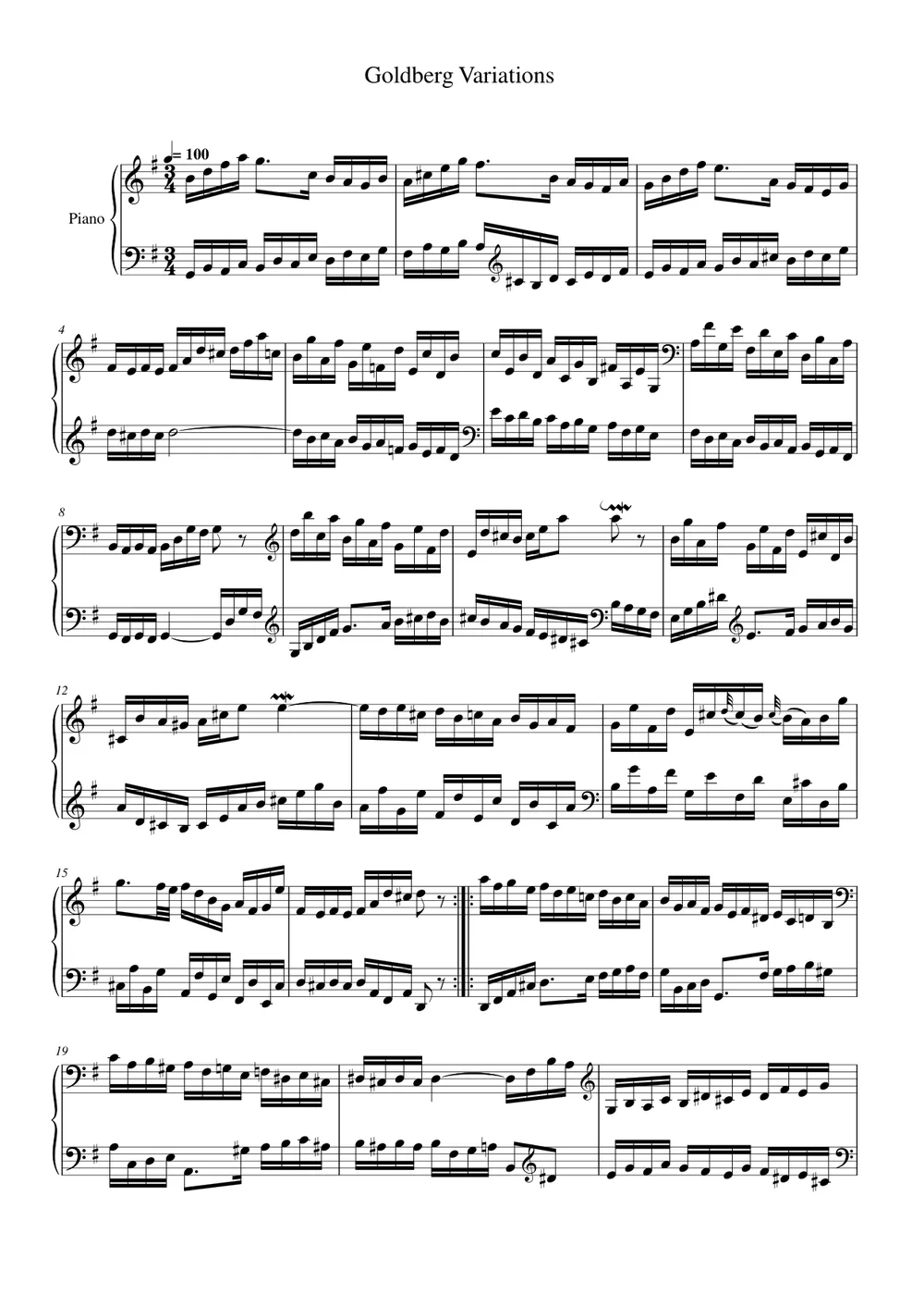 Goldberg Variations
