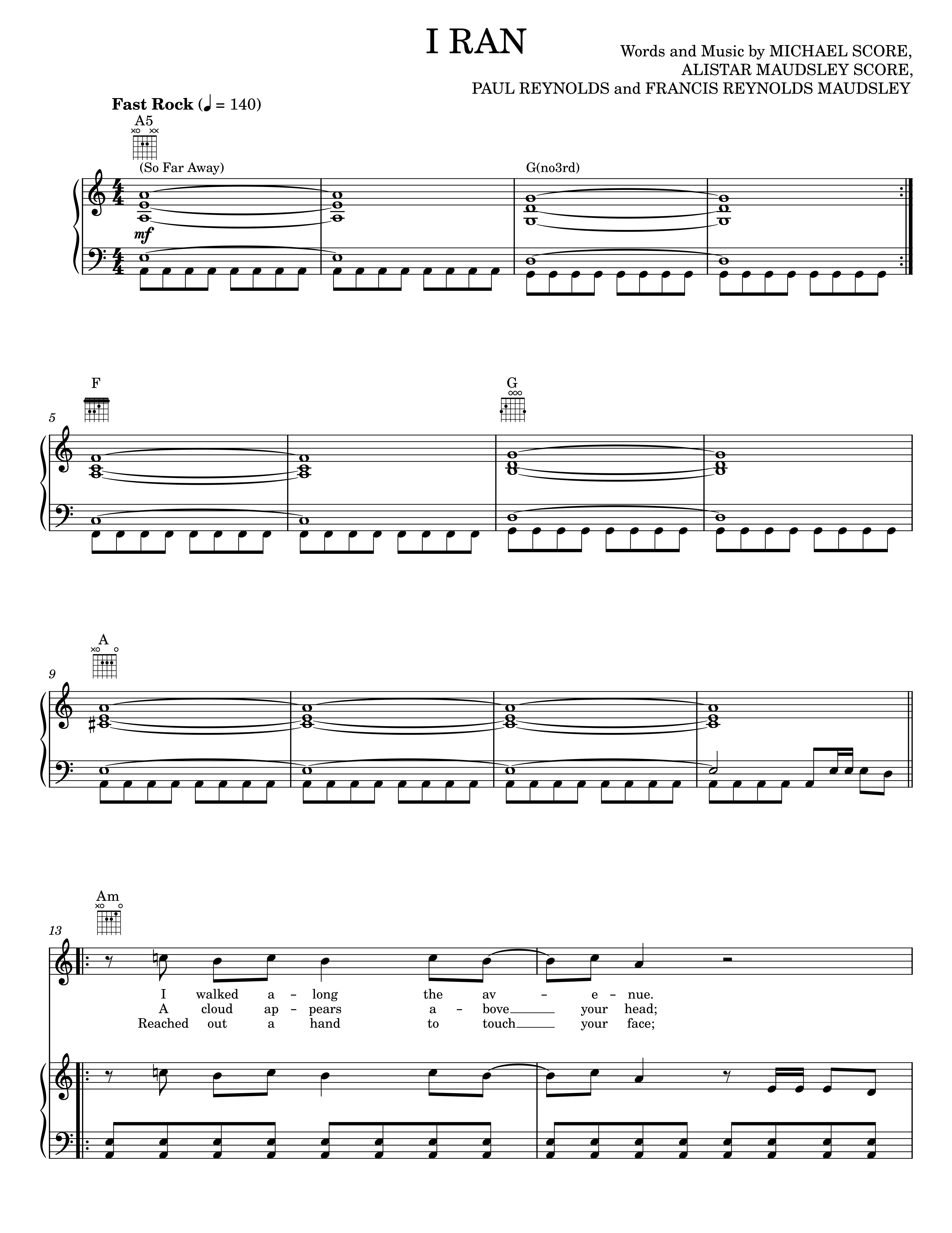 I Ran sheet music