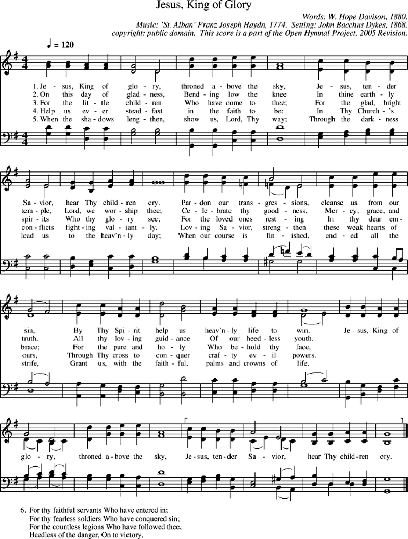Glory sheet music