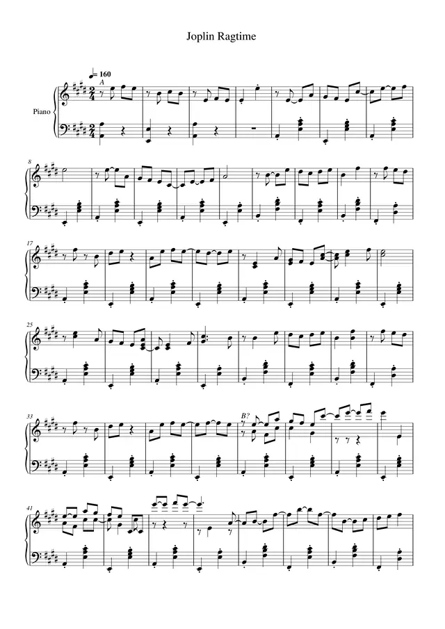Joplin Ragtime