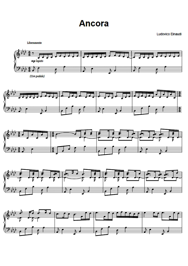 Ancora sheet music