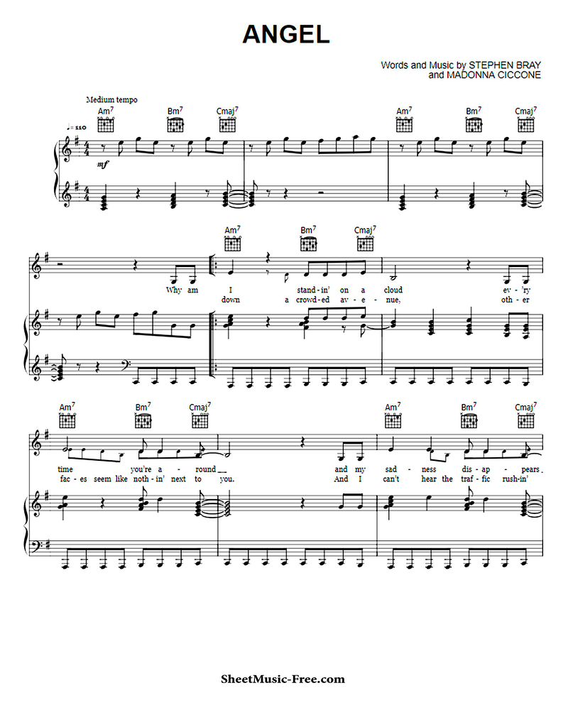Angel sheet music