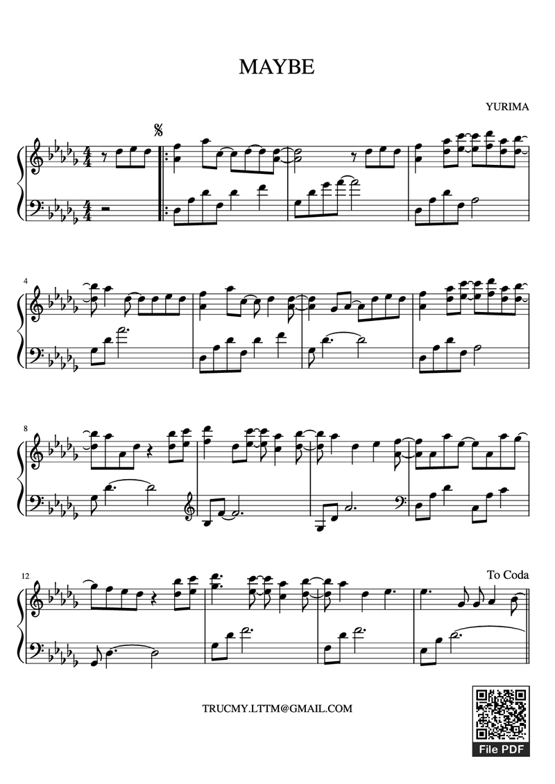 Maybe sheet music preview