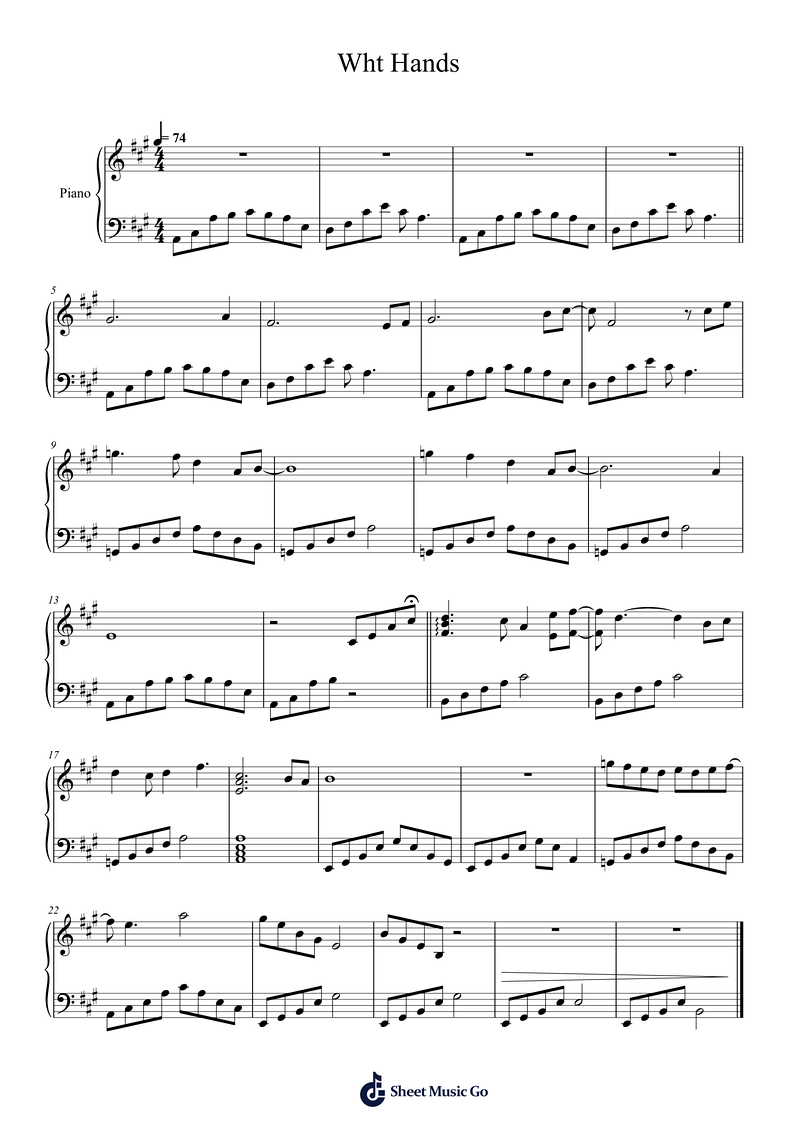 Minecraft Piano Sheet Music Page 1 Free PDF