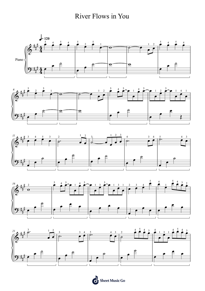 River sheet music