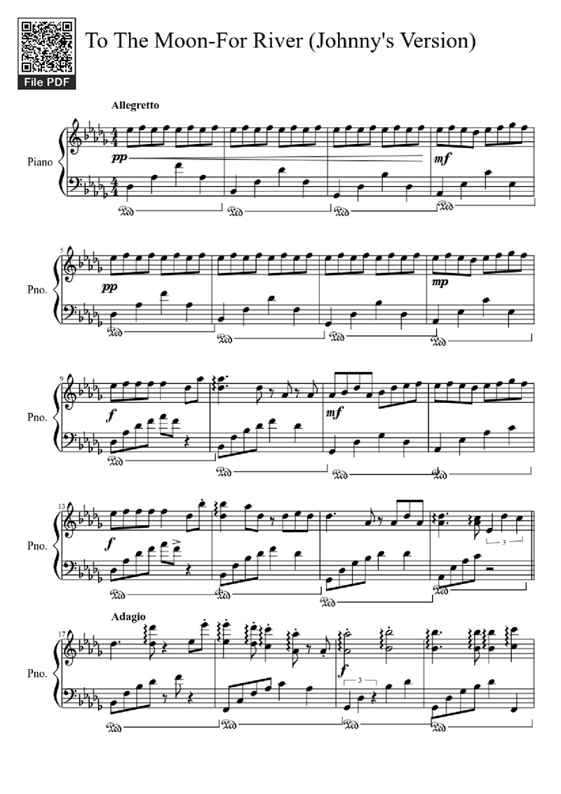 For River (To the Moon) sheet music