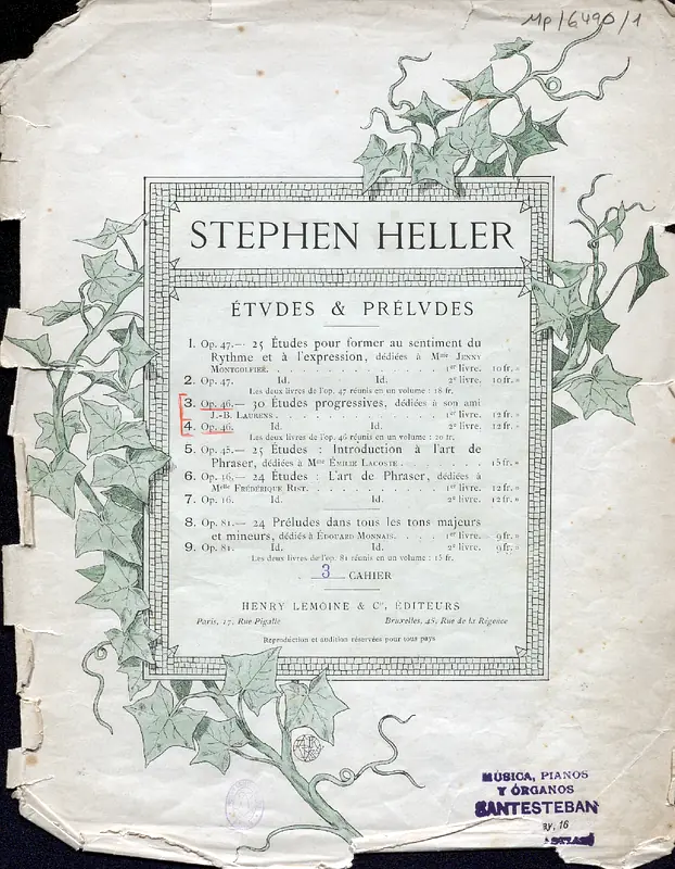 Stephen Heller: Op. 46 No. 5 in E Major (30 Progressive Studies)
