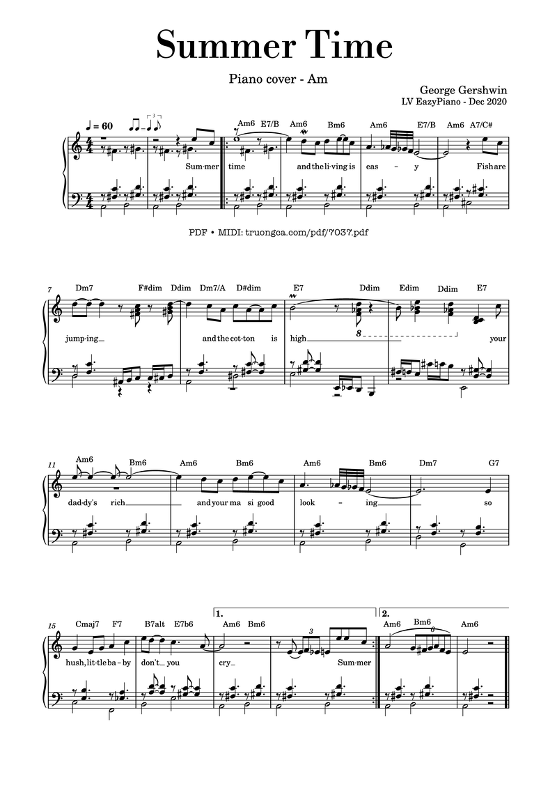 Time and I sheet music