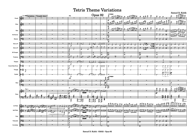 Variations on a Theme sheet music