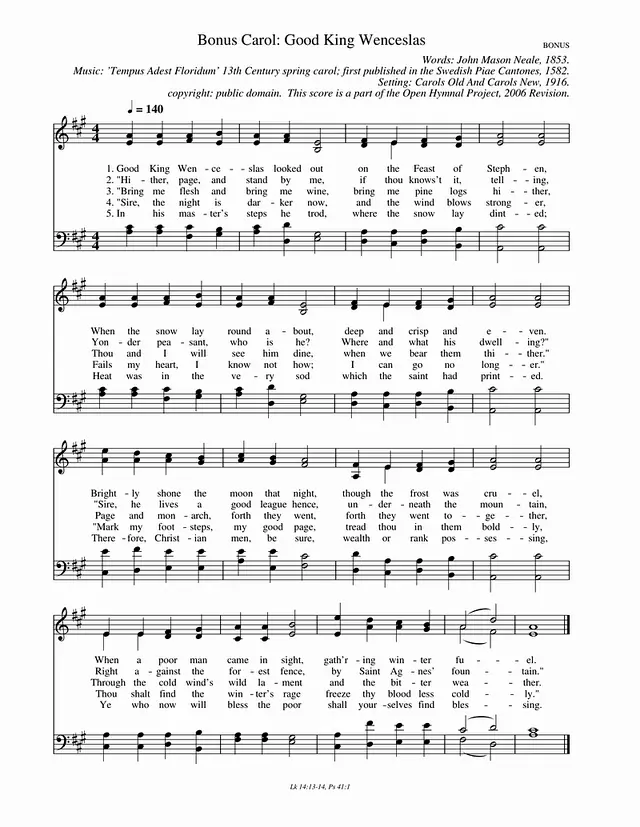 Good King Wenceslas Flute