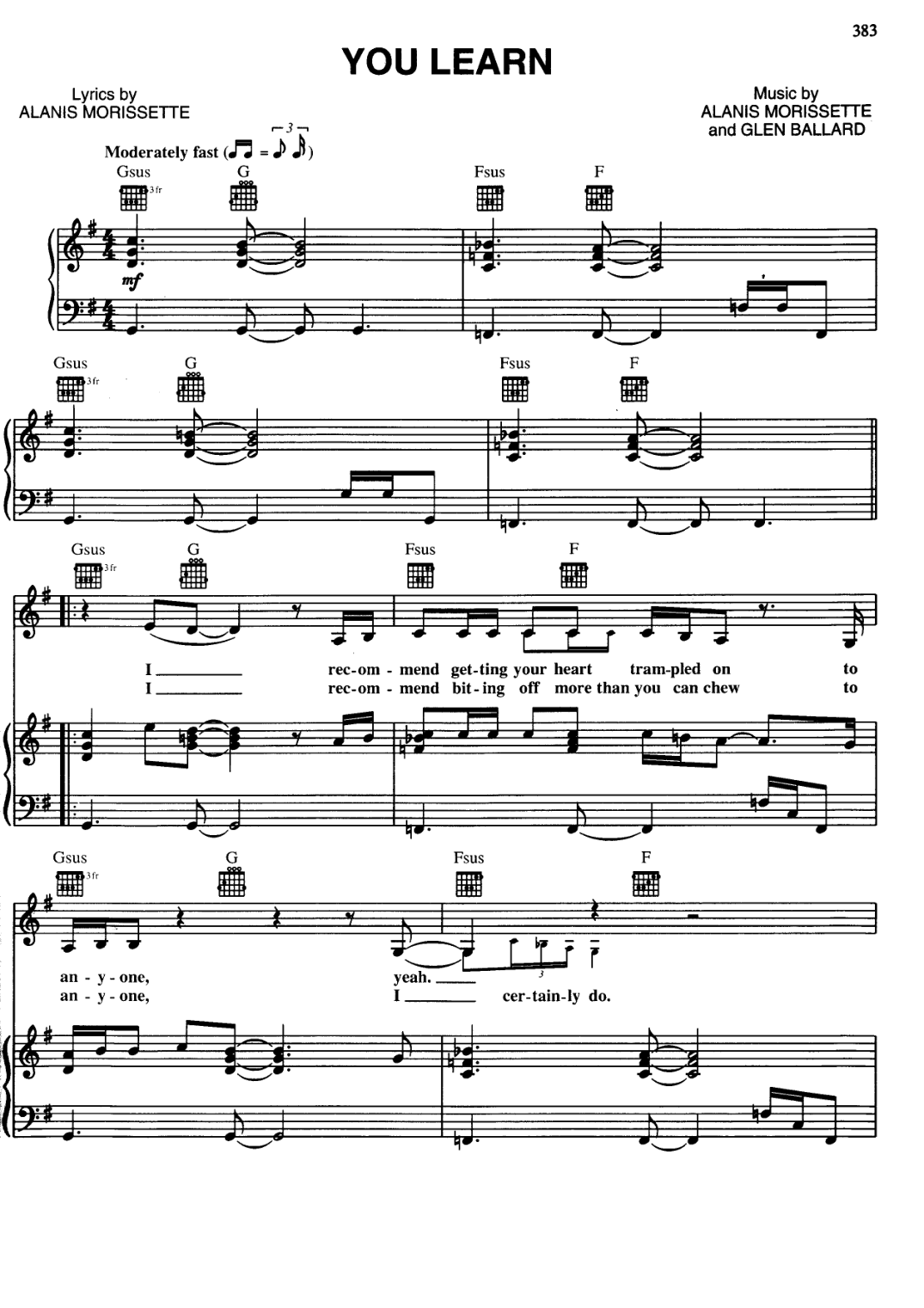 You Learn sheet music